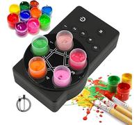 Mini Vortex Mixer, Automatic Pigment Vortex Mixer, Magnetic Tattoo Ink Mixer with 8 Measuring Cups and 10 Magnetic Rods, 3 Speed Adjustable & Strong Power, for Tattoo Artists, Beginners