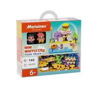 Marioinex Mini Waffle Building Blocks City: Food Truck Construction Game 148 Pieces Multicolor Kids