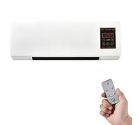 Mini Wall Mounted Fan, 2-in-1 Ultra Quiet Personal Fan with Remote Timer, Energy-Efficient Plug-in Wall Fan for Home Bedroom Office, No Drilling Installation Required