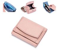 Mini Wallet For Women, Unisex Anti-Credit Card Fraud Folding Mini Wallet, Women's Foldable Short Wallet (Pink)