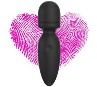 Mini Wand Massager,Small Cordless Handheld Massager with 10 Quiet Vibration Modes, Personal Handheld Rechargeable Massager for Neck Shoulder Back Body [4.35 * 1.18 inches]