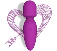 Mini Wand Massager with 10 Magic Vibration Modes,Whisper Quiet, Portable Personal Massager,Silicone Therapy Massager Cordless for Neck Shoulder Back Body Massage,Sports Recovery