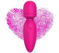 Mini Wand Massager with 10 Vibration Modes, Whisper Quiet, Cordless Waterproof Handheld Massager for Shoulder and Back Full Body Massage, Sports Recovery