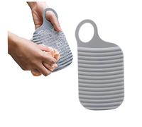 Mini Washboards Thicken Washing Board Plastic Hand Washing Wash Board Handheld Washboard for Clean Laundry Cloths Kids Shirts 2PCS Grey