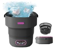 Mini Washing Machine, 13 L 2-in-1 Foldable Small Washing Machine Camping with Spinner, Removable Drying Basket, 3 Modes Deep Cleaning, Portable Washing Machine for Dormitories, Motorhome, 2.5 kg