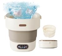 Mini Washing Machine, 13 L 2-in-1 Foldable Small Washing Machine Camping with Spinner, Removable Drying Basket, 3 Modes Deep Cleaning, Portable Washing Machine for Dormitories, Motorhome, 2.5 kg