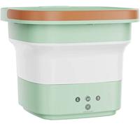 Mini Washing Machine, 4.5 L Foldable Travel Washing Machine, Portable Ultrasonic Turbine Washing Machine with USB Connection, Camping Washing Machines, Business Trip for Socks, Underwear (Green)