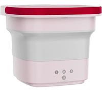 Mini Washing Machine, 4.5 L Foldable Travel Washing Machine, Portable Ultrasonic Turbine Washing Machine with USB Connection, Camping Washing Machines, Business Trip for Socks, Underwear (Pink)