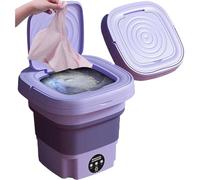 Mini Washing Machine, 8L Foldable Mini Washing Machine, for Socks Small Washing Machine Efficient Small Laundry Buckets Lazy Person Washing Machine, Laundry Buckets,1