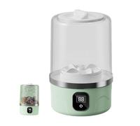 Mini Washing Machine for Baby Clothes & Underwear, Portable Cordless Washer with USB Charging, 3000mAh Rechargeable 1L, Dual Modes for Delicates, Quiet Travel Washer for Flats, Campervan (Green)