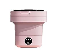 Mini Washing Machine, Mini Washing Machine Foldable, For Socks,Underwear Or Small Items (Color : Pink)