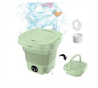 Mini Washing Machine Portable Washer, Small Portable Washer Machine 8L with Spin Dry and Drainage Pipe, Small Portable Washing Machine for Underwear,Socks,Baby,Towels,Green