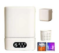 Mini washing machine, portable washing machine and dryer washing machine with dehydration function, semi-automatic suitable for apartments, dormitories, RVs, camping (Blu-ray + dehydration + drying)