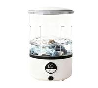 Mini Washing Machine, Rechargeable Wireless 2 Modes | Portable Electric Washing Machine for Clothes, for Home Dorm, Travel, Camping, Outdoor Travel, Camper, Hotel, Small Clothes, White