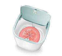 Mini Washing Machine, USB Powered Ultrasonic Turbine Mini Turbo Portable Washing Machine Portable Washing Machine for Underwear Baby Clothes Travel RV Camping Laundry,Pink