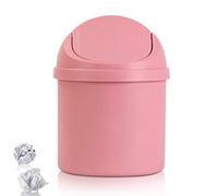 Mini Waste Bin 5.3×7.1in Small Swing Lid Bin,Bathroom Waste Bin with Tipping Lid Mini Plastic Desktop Trash Bin,Desktop Trash Can,Tiny Desktop Waste Garbage Bin for Home, Office, Kitchen