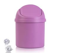 Mini Waste Bin Small Swing Lid Bin,5.3×7.1in Bathroom Waste Bin with Tipping Lid Mini Plastic Desktop Trash Bin,Desktop Trash Can,Tiny Desktop Waste Garbage Bin for Home, Office, Kitchen