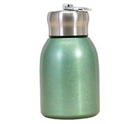 Mini Water Bottle Small Water Bottle 300ML Safe Stainless Steel Small Flask Vacuum Insulated Thermal Cup Leak-Proof Portable Mini with Hook Green