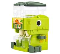 Mini Water Dispenser, Kids Water Dispenser, Water Dispenser for Kids Dinosaur Shape Dual Outlet Cute Mini Water Dispenser with Cups Rotary Arm and Leg Dual Water Tank Kids Water Dispenser, Green