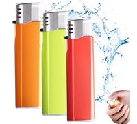 MIni Water Gun, 3Pcs Fake Lighter 1x3.4'' Plastic Lifelike Shock Lighter Easy Using Leakproof Prank Toys for Summer Daily Superising Festival