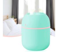 Mini Water Humidifier, LULUWA 220ml Small Portable USB Powered Cool Mist Air Desktop Diffuser with Soft Night Light for Car Bedroom Office (Green)