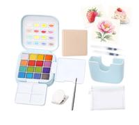 Mini Watercolor Set Compact Drawing and Painting Tools 16