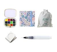 Mini Watercolor Set | Drawing Set - Tiny Watercolor Paint Kit,for Students Beginner Painting Enthusiasts School Activities Home Park Outdoors Travel