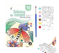 Mini Watercolour Paint Pad, Watercolour Paint Pad, Mini Paint Pad, Pocket Watercolor Painting Book, Portable Travel Paint Set Watercolor Coloring Books for Drawing Supplies (Dragonfly, 10)