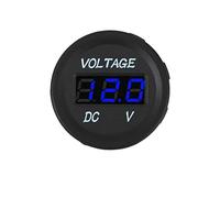Mini Waterproof Voltmeter, DC12V Digital Voltage Meter With LED Display For Car/Motorcycle/Truck/Boat/Marine (Blue)