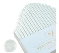 Mini Wax Seal Sticks,Tomgenrine Mini Glue Gun Sealing Wax Sticks 36pcs for Wedding Invitations, Letter, Envelope, Cards and Crafts(Pearl White）