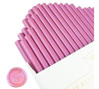 Mini Wax Seal Sticks,Tomgenrine Mini Glue Gun Sealing Wax Sticks 36pcs for Wedding Invitations, Letter, Envelope, Cards and Crafts(Rose Pink）