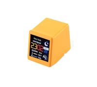 Mini Weather Clock,Digital Weather Forecast Station Clock,For Gaming Desktop Decoration,DIY GIF Animations Album Function(Giallo)