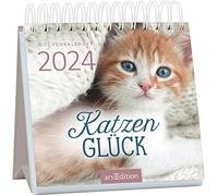 Mini Weekly Calendar Cat Happiness 2024: Small Desk Calendar with Wise Words About Cats