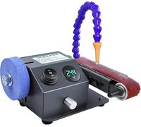 Mini Wet Bench Sander: 10 Belts, 0-13K RPM, Adjustable for Metal & Wood | Professional-grade wet sanding with 10 belts and digital speed control for precision metal and wood finishing