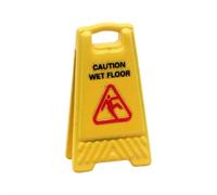 Mini Wet Floor Sign, Tiny Wet Floor Sign, Miniature Wet Floor Sign for Dollhouse Flooring