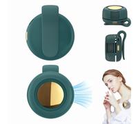 Mini Whirlwind Waist Clip Fan,Portable Silent Bladeless Rechargeable Fan,Instant Clip Neck Fan For Outdoor Activities,360 Degree Clip On Air Cooler for 3 Adjustable Speed Leve,Quick Cooling (green)