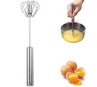 Mini Whisk, 10.63x2.76 Stainless Steel Whisk, Sturdy Mini Whisks for Cooking, Semi-Automatic Egg, Hand Push Rotary Blender for Home Kitchen Cooking