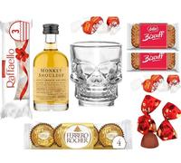 Mini Whisky 50ml Shot Glass Chocolates Gifts (Monkey Shoulder)