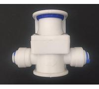 Mini White PRV Plastic Water Pressure Reducing/Regulator Valve c/w 1/4" Push Fits