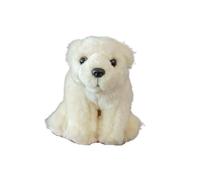 Mini White Spirit Bear Plush Toy Stuffed Polar Cub Soft Animal Doll Small 's Day Gift for Kids and Collectors(Prone)