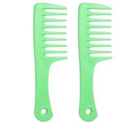 Mini Wide Tooth Comb, 2 Pcs Small Plastic Portable Detangling Big Tooth Combs for Women, Travel Size Styling Hair Brush for Kids, Women Curly, Long, Wet Hair