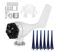 Mini Wind Turbines Generator 6 Blade 200W Power Supplies Three Phase Alternator High Efficiency Portable Wind Power Generator for Outdoor Camping Home Use Alloy Plastic Blue Black (12V)