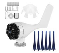 Mini Wind Turbines Generator 6 Blades 300W Low Noise Power Supplies with Controller Blue Black Alloy Plastic 12V 24V 48V for Outdoor Camping (48V)