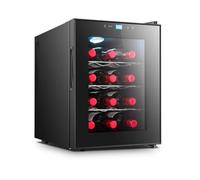Mini Wine Refrigerator - Freestanding Beverage and Red Wine Cooler with Digital Touch Screen & Tempered Glass Door for Home or Bar Use