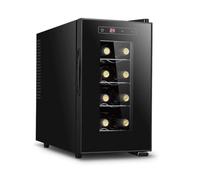 Mini Wine Refrigerator - Freestanding Beverage Cooler with Digital Touch Screen & Tempered Glass Door - Ideal for Home or Bar Use