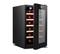 Mini Wine Refrigerator - Freestanding Cooler with Digital Touch Screen & Tempered Glass Door, Ideal for Home Bar or Beverage Storage