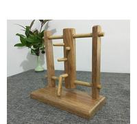 Mini Wing Chun Wooden Dummy Man Pile, Wing Chun Martial Arts Training Desktop Ornaments, DIY manual assembly, Solid Wood Material, for Kung Fu lovers Decoration (Grey : B)