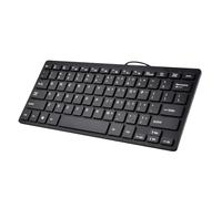 Mini Wired Keyboard - Wired USB Keypad With Low Noise Keys | Ultra-Slim Lightweight Typing Device For Laptops And Tablets | Compact And Portable For Men A-nd Women