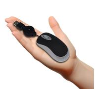 Mini Wired Mouse Retractable 70cm USB Cable Cord 1600DPI Portable Ergonomic Small Pocket Ambidextrous Mice for Children Kids Small Hands Travel Business Trips Windows/iOS/Android Laptop PC,Black