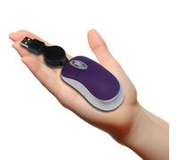 Mini Wired Mouse Retractable 70cm USB Cable Cord 1600DPI Portable Ergonomic Small Pocket Ambidextrous Mice for Children Kids Small Hands Travel Business Trips Windows/iOS/Android Laptop PC,Purple